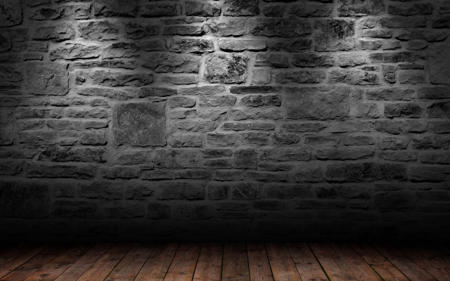 Dark room brick wall wooden #7 free wallpaper - medium preview image
