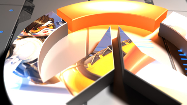 Clock woman yellow arrow standing free wallpaper - medium preview image