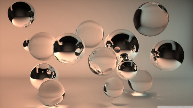 Shiny balls floating light background free wallpaper - medium preview image