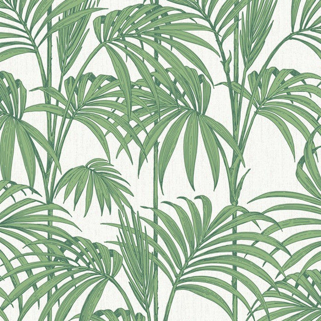 Green white wallpaper plant pattern free wallpaper - medium preview image