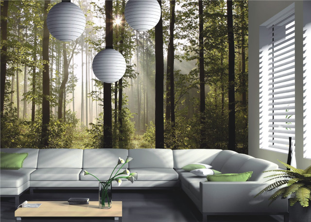 Living room couch table forest free wallpaper - medium preview image