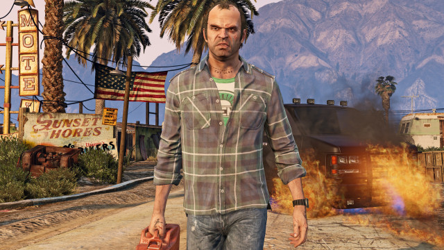 Man briefcase walking street video free wallpaper - medium preview image