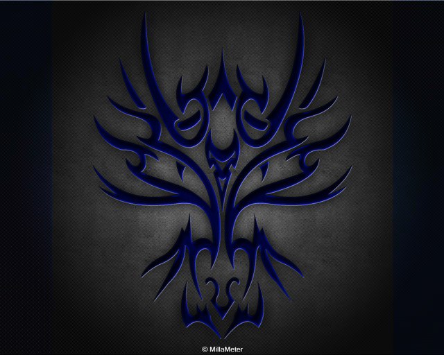 Blue bird black background gothic free wallpaper - medium preview image