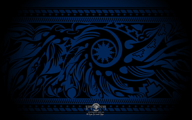 Blue bird clock black background free wallpaper - medium preview image