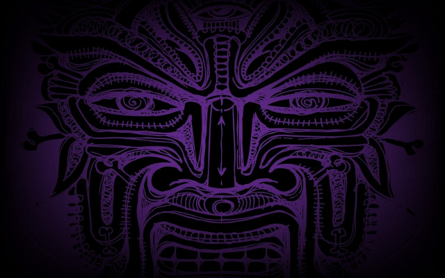 Purple mask demon face eyes free wallpaper - medium preview image