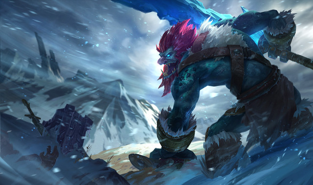 Monster largehead katana redhair snowing free wallpaper - medium preview image