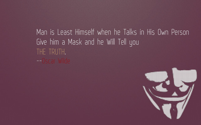 Oscar wilde quote truth mask free wallpaper - medium preview image
