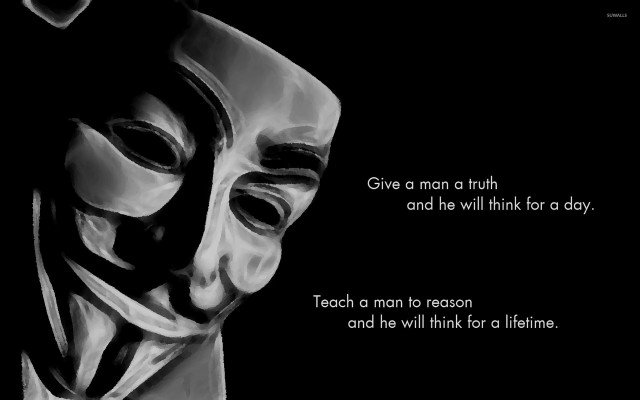 Masked guy quote truth think free wallpaper - medium preview image