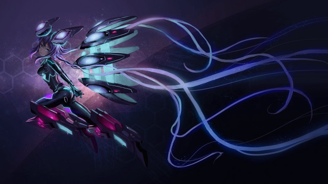 Futuristic robot stylized image face free wallpaper - medium preview image