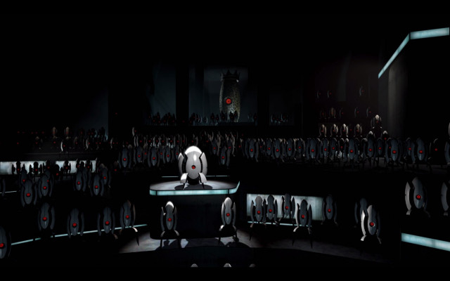 Man stage darkroom crowd redlight free wallpaper - medium preview image