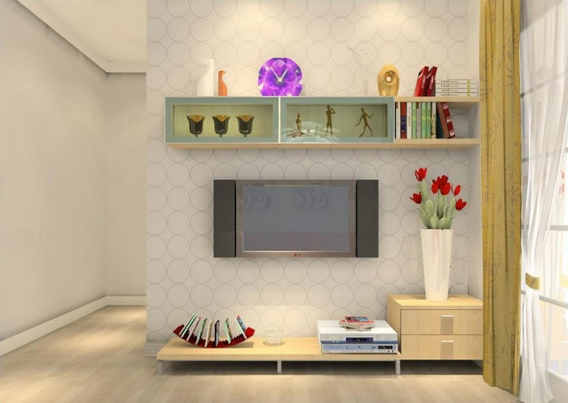 Living room tv shelf vases free wallpaper - medium preview image