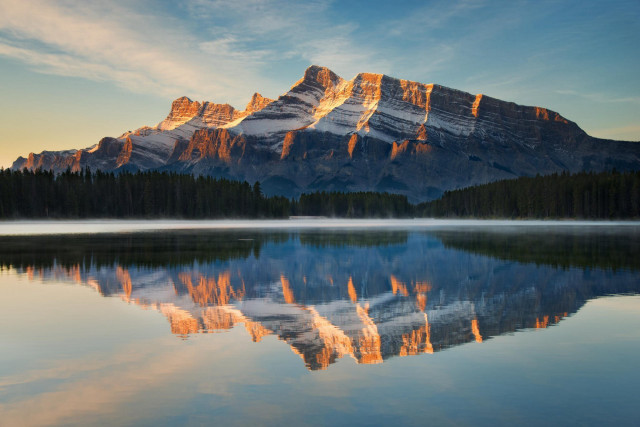 Mountain range reflection lake trees #7 free wallpaper - medium preview image