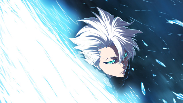 Man white hair blue eyes free wallpaper - medium preview image