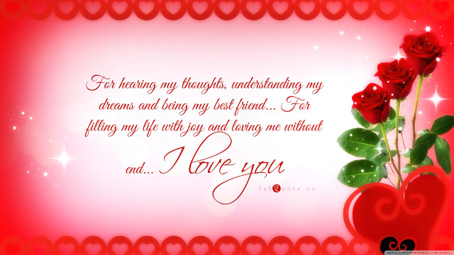 Red heart three roses poem free wallpaper - medium preview image