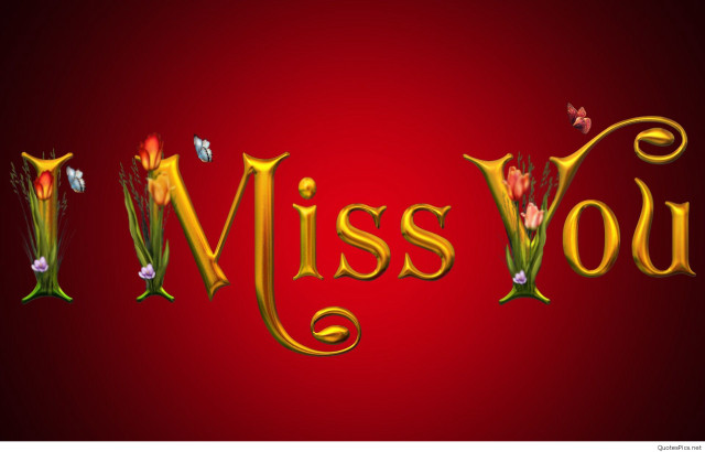Red background miss you gold free wallpaper - medium preview image