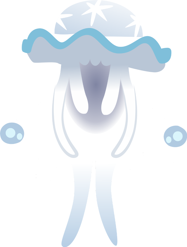 White jellyfish blue hat star free wallpaper - medium preview image
