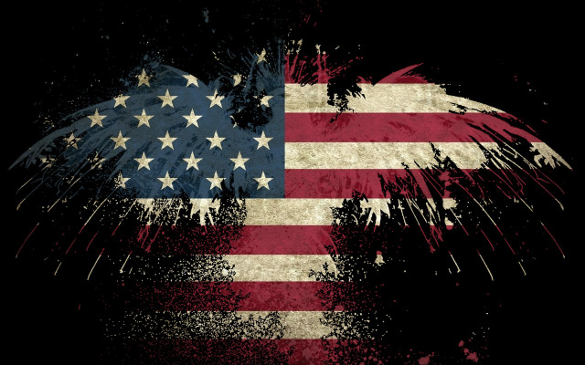 Grungy american flag black background free wallpaper - medium preview image