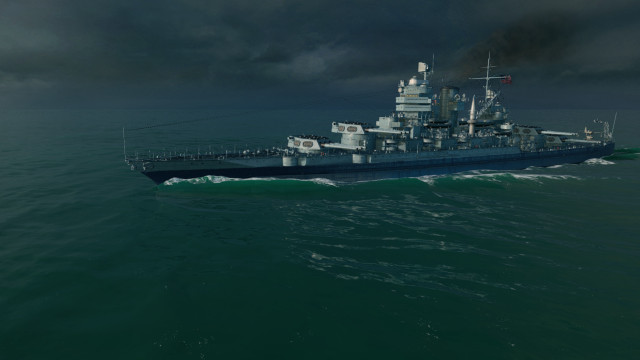 Large ship ocean dark sky free wallpaper - medium preview image