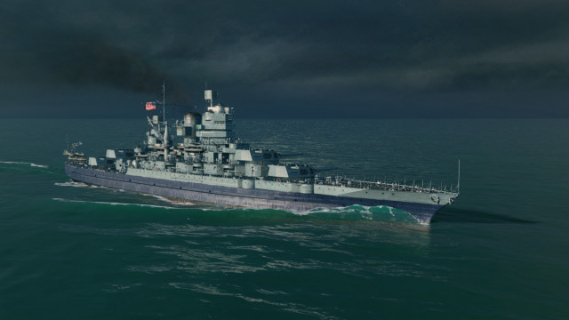 Large ship ocean dark sky #2 free wallpaper - medium preview image