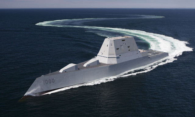 Military ship ocean speedboat behind free wallpaper - medium preview image
