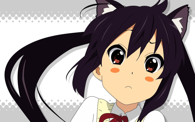 Anime girl cat ears white #2 free wallpaper - medium preview image