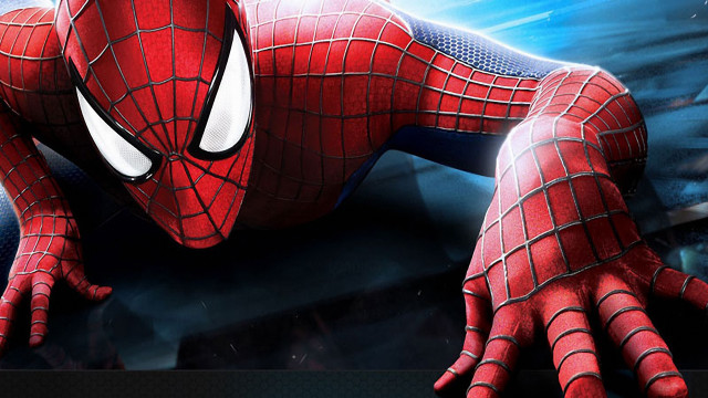 Spider man laying city background free wallpaper - medium preview image