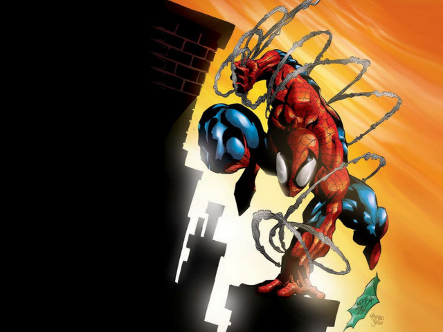 Spider man ledged spider man free wallpaper - medium preview image