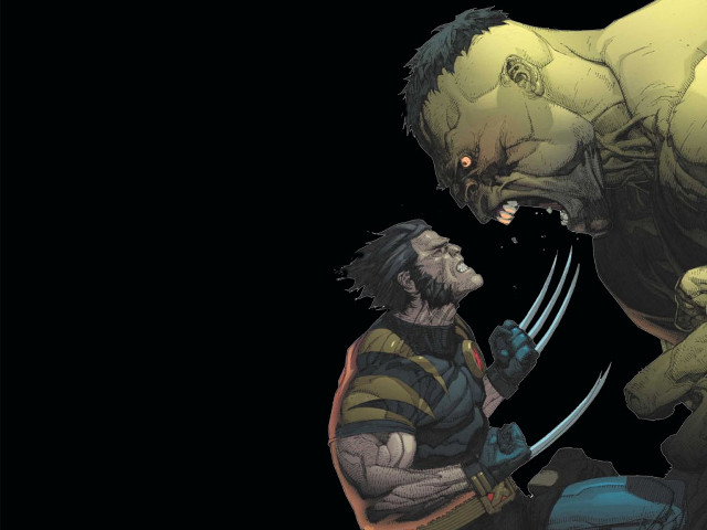 Wolverine bear fighting dark claws free wallpaper - medium preview image