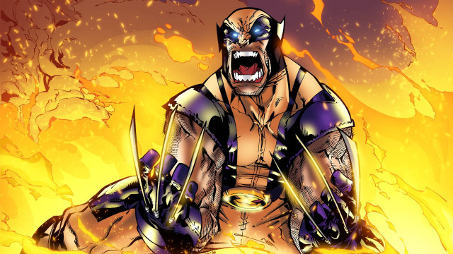 Man demon face yellow background free wallpaper - medium preview image