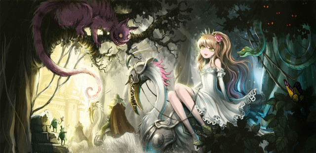 Girl horse forest dragon demon #2 free wallpaper - medium preview image