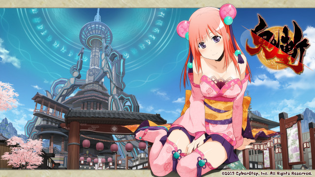 Girl sitting ledged building clock free wallpaper - medium preview image