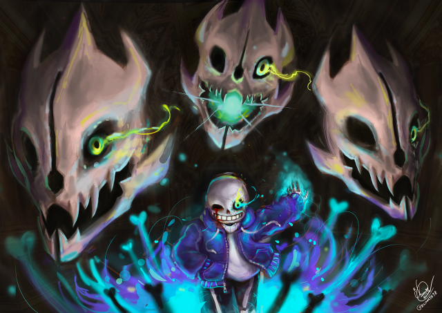 Skeleton demon face painting artwork free wallpaper - medium preview image