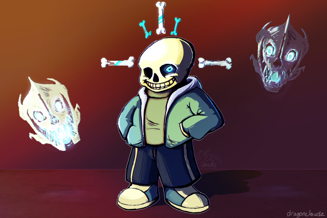Cartoon skeleton glowing skull head free wallpaper - medium preview image