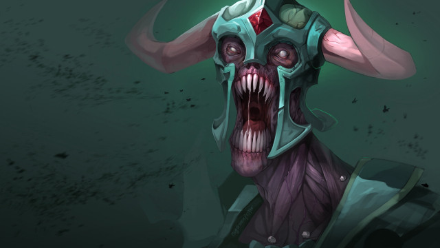 Demonic demon horns green light free wallpaper - medium preview image