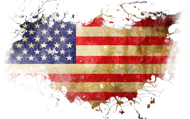 Grungy american flag white background free wallpaper - medium preview image