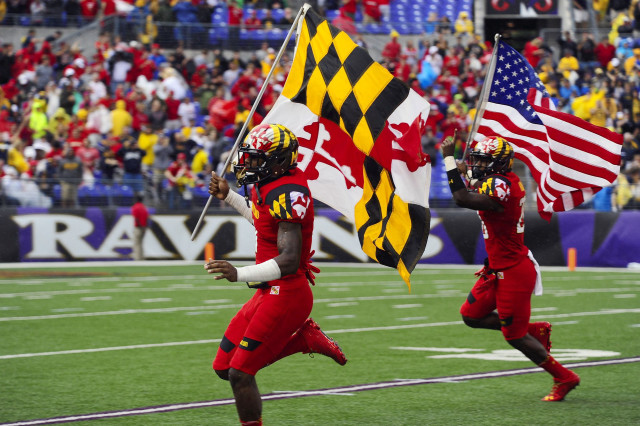 Football players holding flags field free wallpaper - medium preview image
