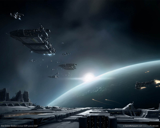 Space station ships planet bright free wallpaper - medium preview image