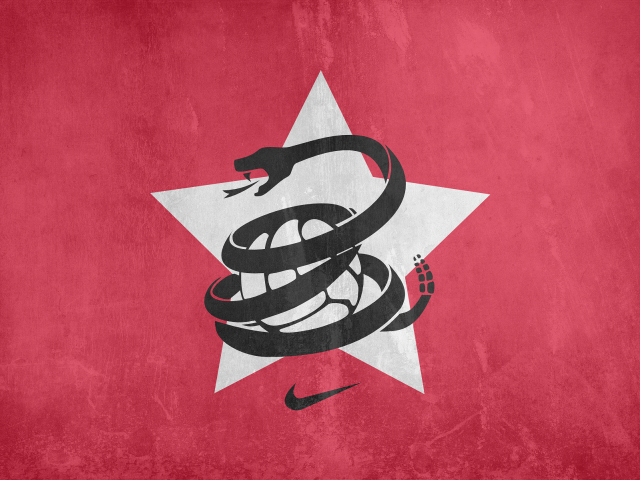 Red white flag snake star free wallpaper - medium preview image