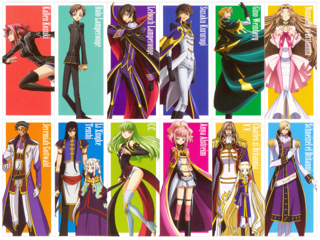 Anime characters colorful background character free wallpaper - medium preview image