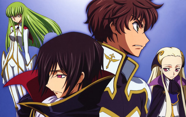 Anime characters blue sky white free wallpaper - medium preview image