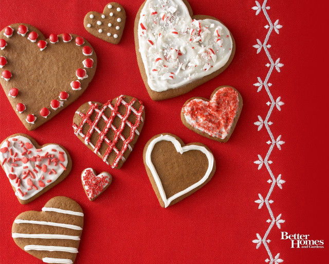 Red table cookies red background free wallpaper - medium preview image