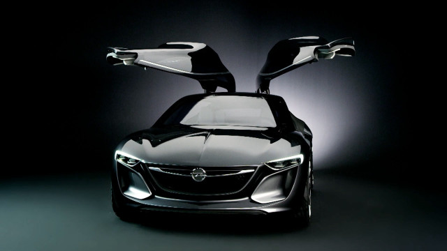 Futuristic car open doors dark free wallpaper - medium preview image