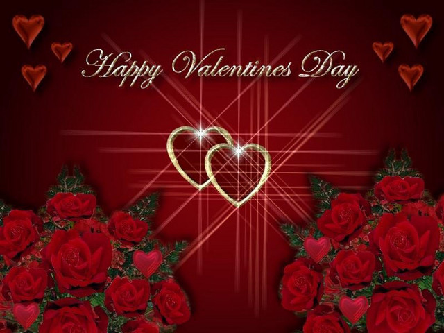 Valentines day card hearts roses #3 free wallpaper - medium preview image