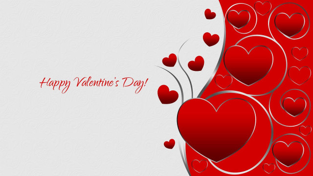 Valentine hearts digital romantic ribbon free wallpaper - medium preview image