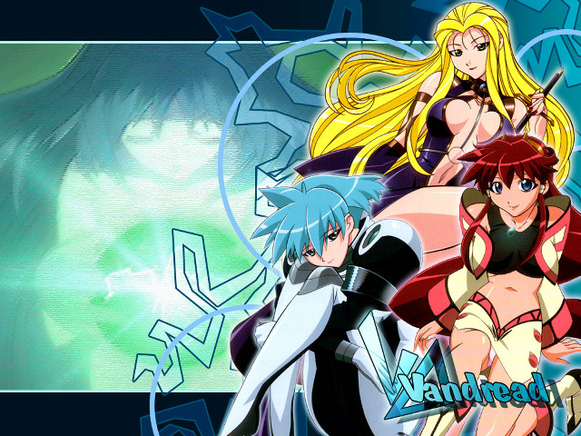Anime characters group blue background #4 free wallpaper - medium preview image