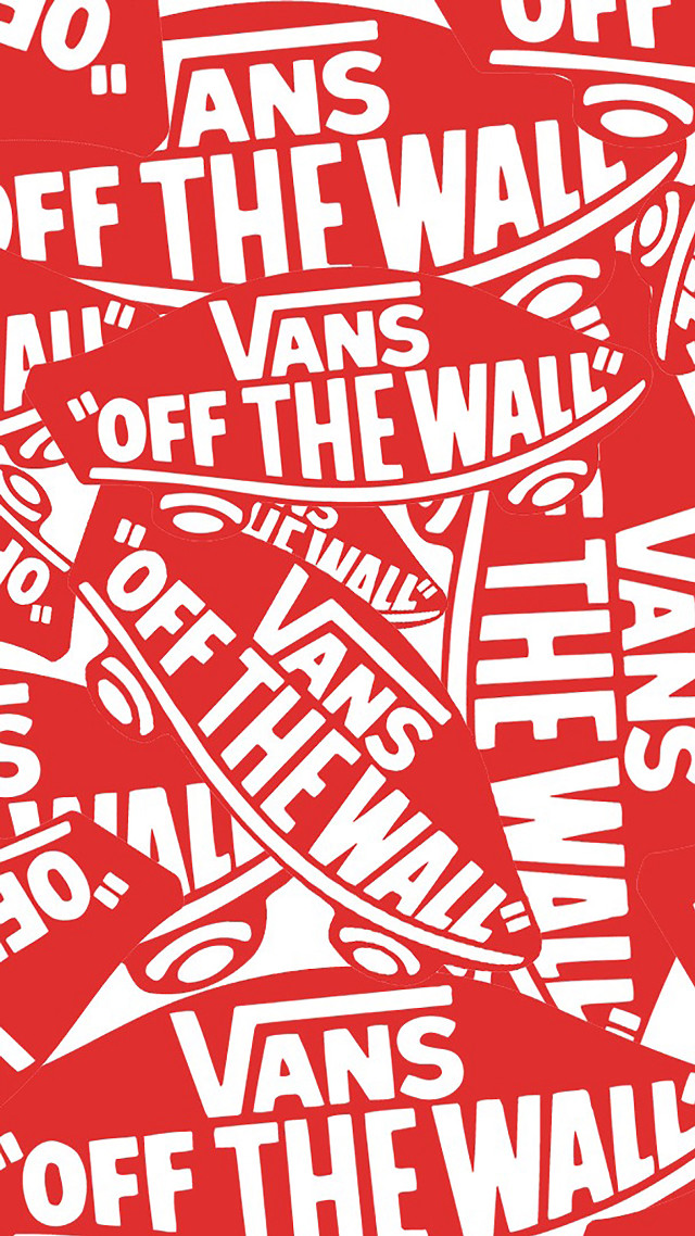Red white poster vans off free wallpaper - medium preview image
