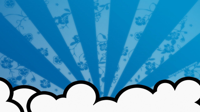 Blue background white clouds blue free wallpaper - medium preview image