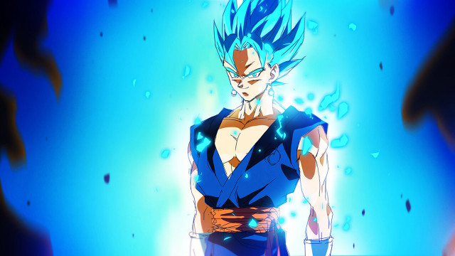 Man blue outfit blue background #2 free wallpaper - medium preview image