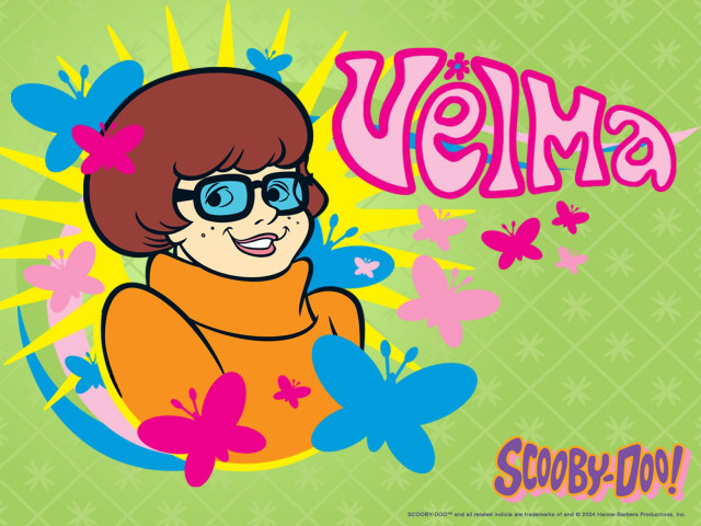 Cartoon girl glasses butterflies verana free wallpaper - medium preview image