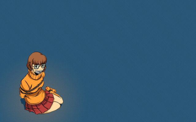 Cartoon character sitting ground blue free wallpaper - medium preview image